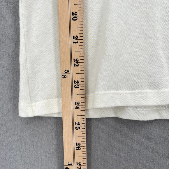ENZA COSTA Cashmere Loose Short Sleeve Womens XS Off White Tee Shirt T-Shirt NEW - Picture 15 of 15
